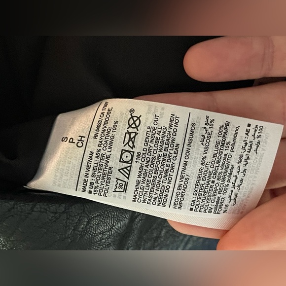 NWT Old Navy high waist Heritage Mini Black Jack Faux Leather Mini Skirt - Picture 9 of 11